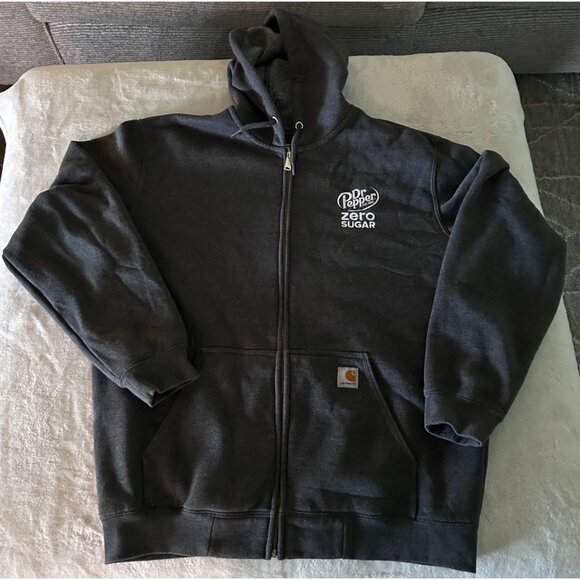 Carhartt Dr Pepper Zero Sugar Hoodie Loose Fit Zip-Up Sweatshirt Unisex Size Lar - Picture 1 of 4